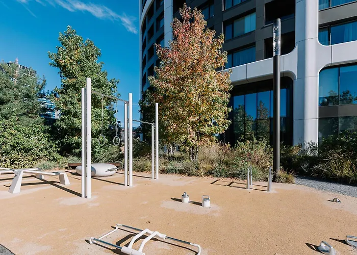 شقة Skau Sky Park By Zaha Hadid 22 Floor 1 Tower Panoramic View Free Parking *